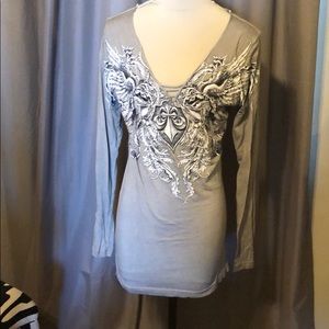 Affliction size Large cutout shirt
